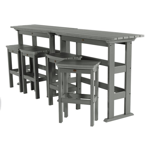 Highwood Usa Lehigh 6pc Bar Height Outdoor Patio Furniture Balcony Set AD-KITBALC201-CGE - main